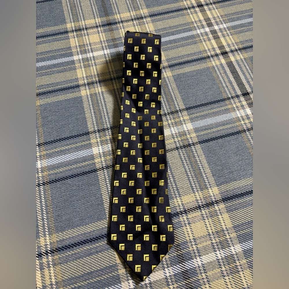 Christian Dior 100% Silk Tie | Mens Tie | Square Pattern